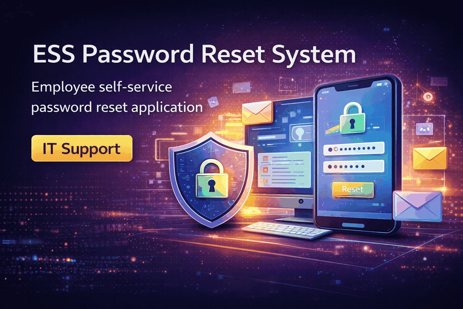 ESS Password reset System interface screenshot