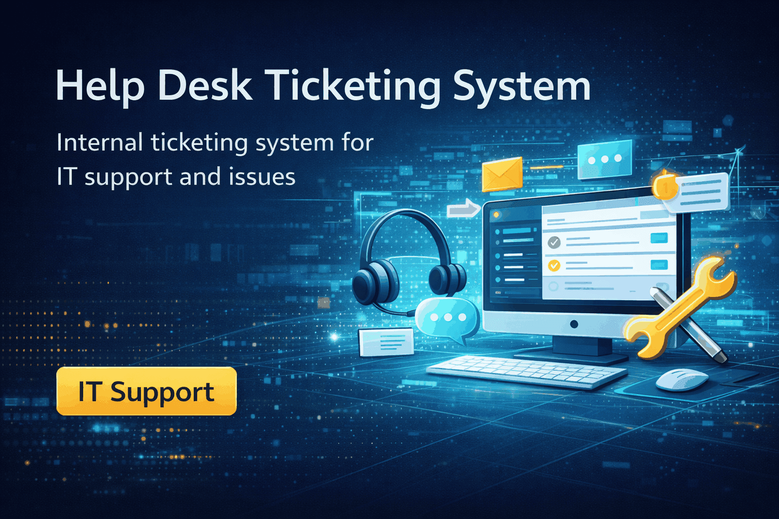 Help Desk Ticketing System interface screenshot